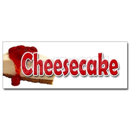 CHEESECAKE DECAL Sticker Bakery Crust Cream Cheese Strawberry Cake Baker